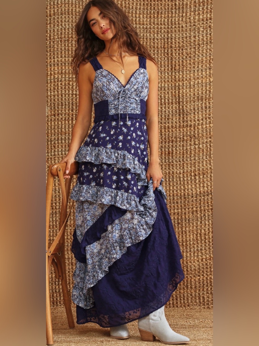 Altard State Floral Tiered Maxi Dress